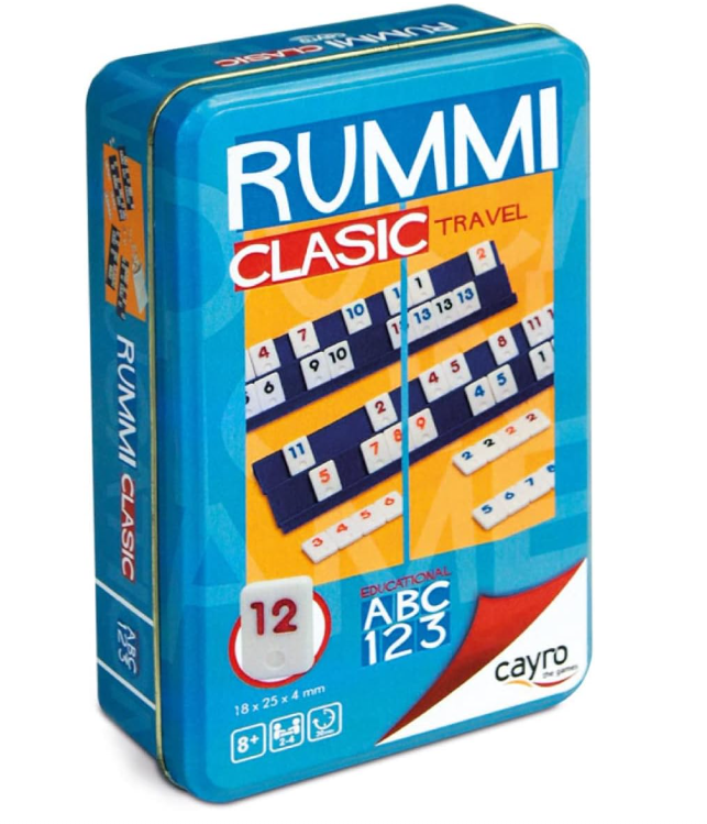 Настільна гра для дітей і дорослих CAYRO Rummi класична модель в металевій коробці від 8+ років 2-4 гравці (2943029755)