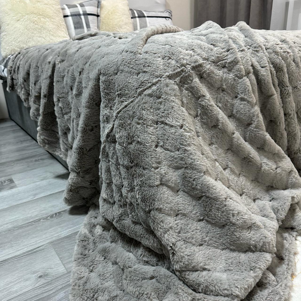 Покрывало микрофибра 200х230 см Серый (P-капелька-8) - фото 6