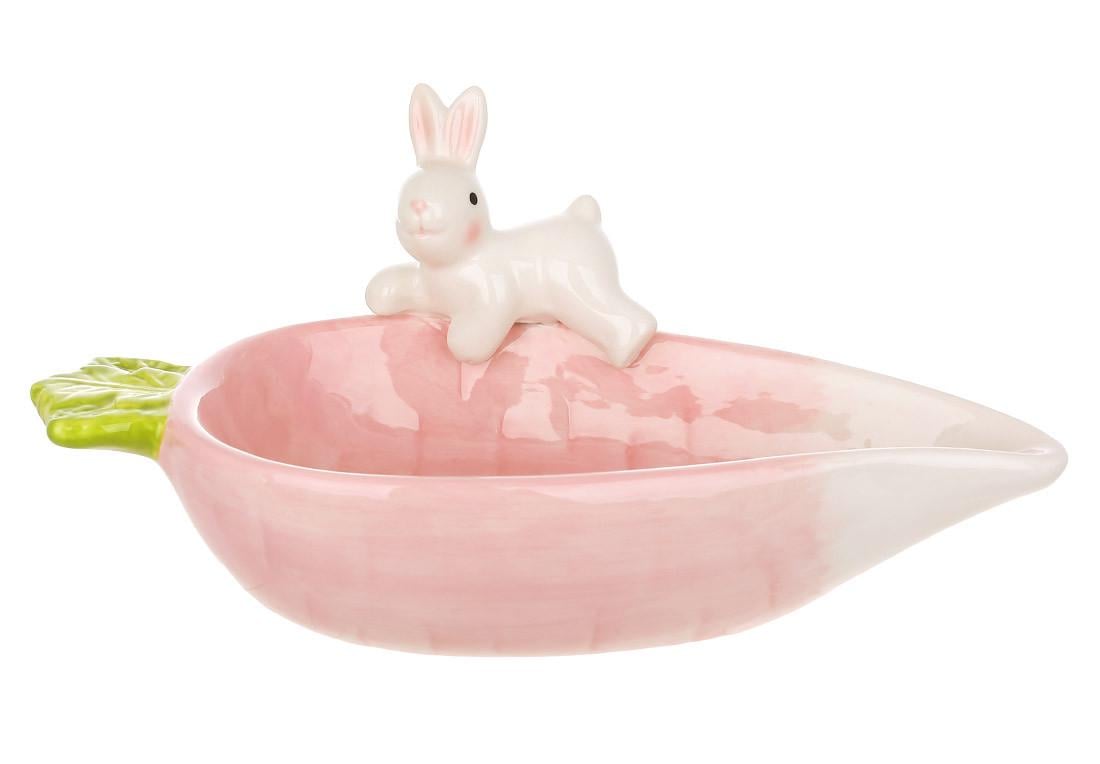 Пиала BonaDi Зайка на редьке керамическая 350 мл Розовый (928-131)