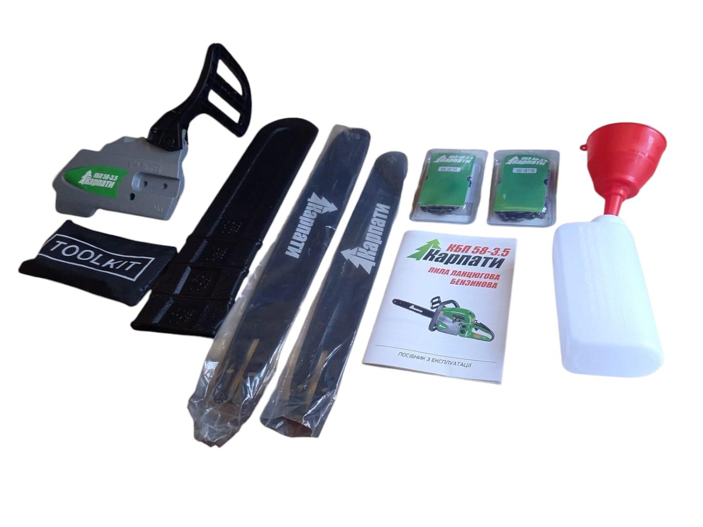 Бензопила КАРПАТИ КБП 58-3,5 два ланцюги (27975338) - фото 6 Бензопила КАРПАТИ КБП 58-3,5 два ланцюги (27975338) - фото 6