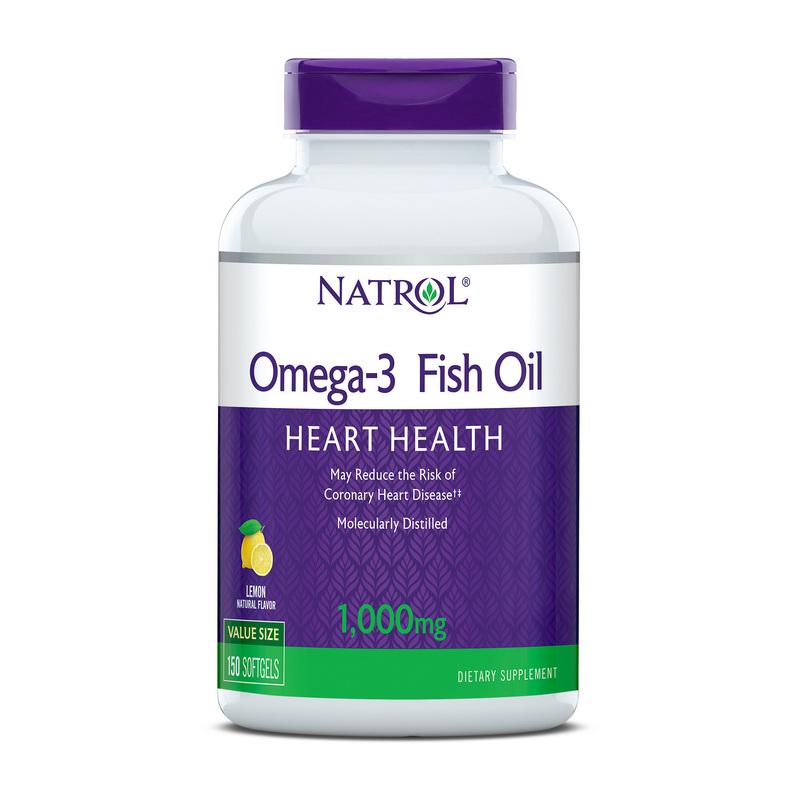 Омега-3 Natrol Omega-3 Fish Oil 1000 mg 150 softgels Lemon