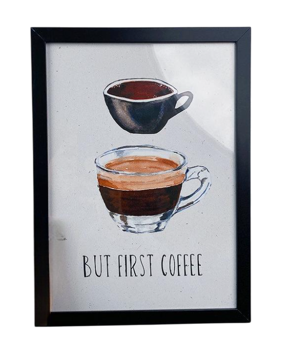 Постер в рамке But first coffee 15x21 см A5 (MT5_COF007_BL) Постер в рамке But first coffee 15x21 см A5 (MT5_COF007_BL)