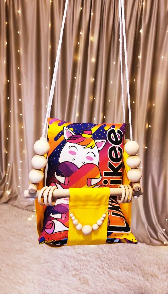 Качели подвесные Likee/tiktok для детей от 6 месяцев 33х33х23 см нагрузкой до 40 кг