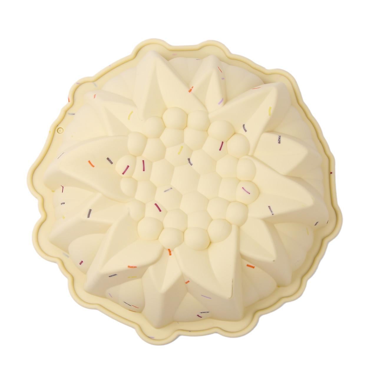 Форма для кекса силиконовая Подсолнечник 22,5x6 см Желтый (2356744411)