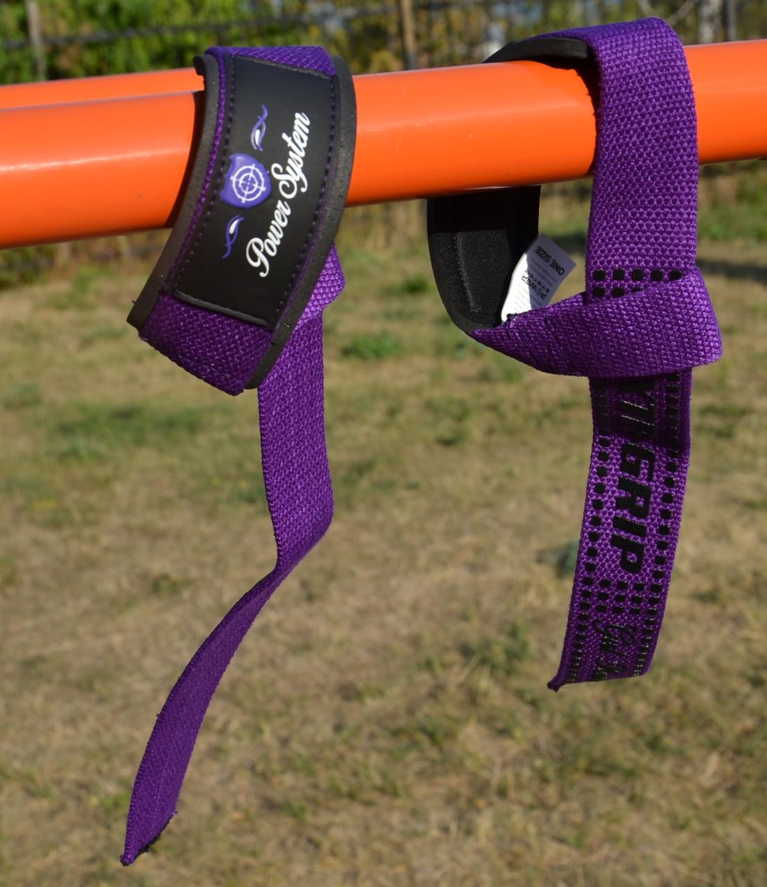Лямки для тяги Power System PS-3420 G-Power Straps Purple (A-012082) - фото 5 Лямки для тяги Power System PS-3420 G-Power Straps Purple (A-012082) - фото 5