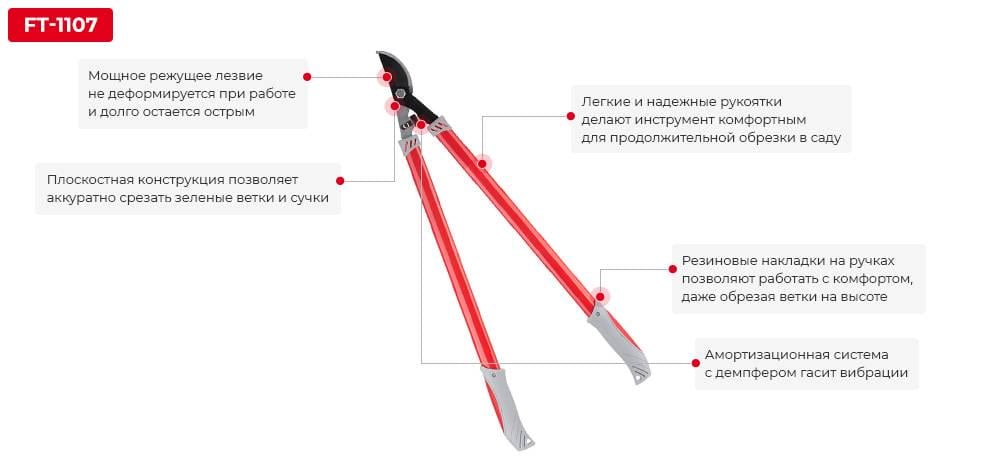 Ножницы для обрезки веток Intertool FT-1107 712 мм (9334826) - фото 6