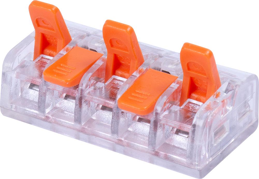 Клема сполучна E.NEXT e.lc.pro.tr.pl.5 0,5-2,5 мм2 32А 1-4 одинарна 23x34,7x11,6 мм Помаранчевий (p0660110)