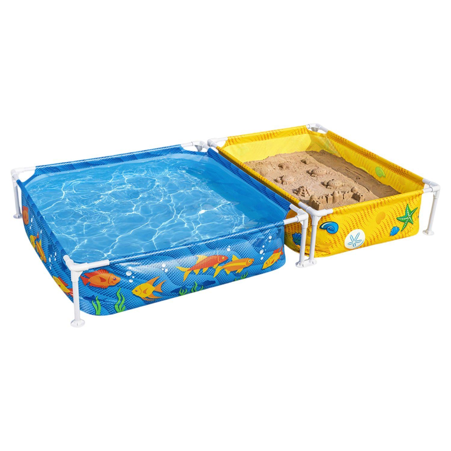 Бассейн каркасный детский Bestway 561CF с песочницей 213×122×30,5 см до 200 кг песка (35549366)