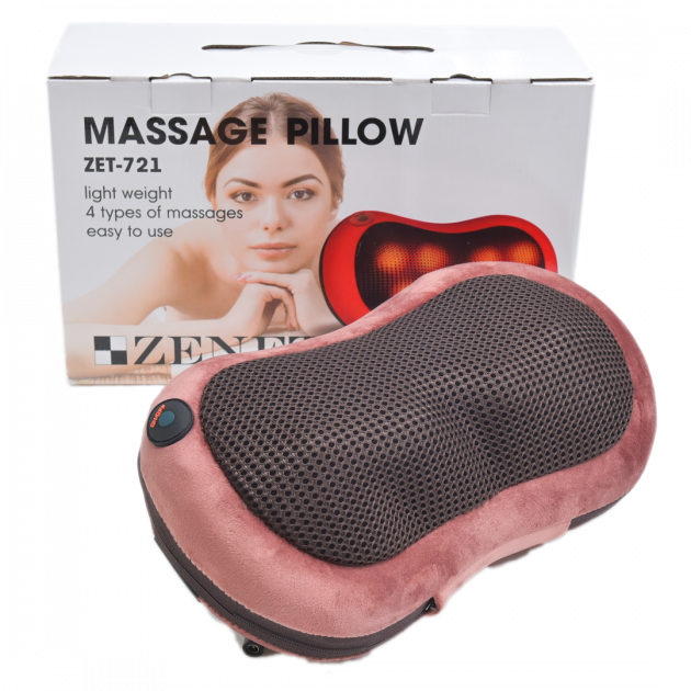 Подушка массажная Zenet роликовая с прогревом (Zet-721) - фото 4 Подушка массажная Zenet роликовая с прогревом (Zet-721) - фото 4