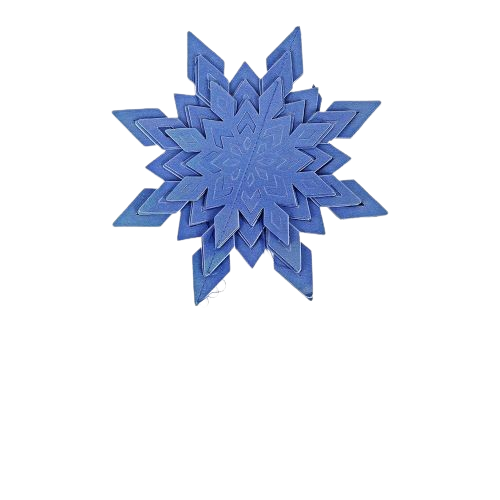 Новорічний декор Stenson Snowflake R96067 25 см