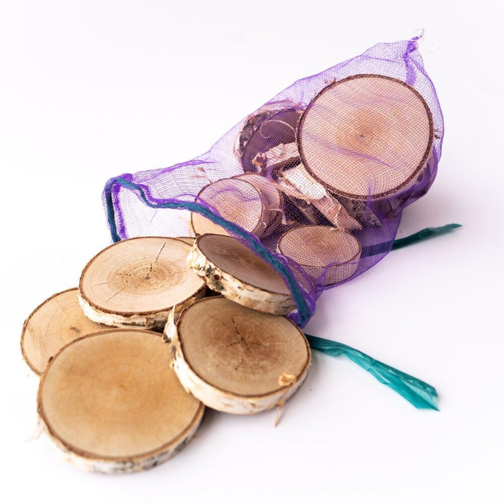 Набір зрізів із дерева береза 20 шт. (25685589) - фото 2 Набір зрізів із дерева береза 20 шт. (25685589) - фото 2