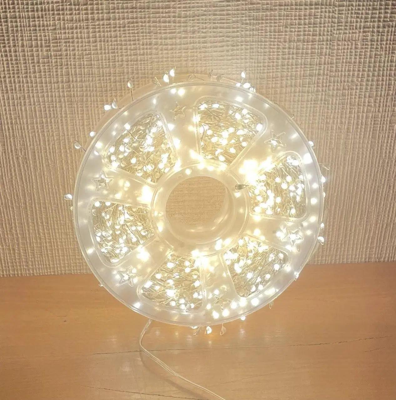 Гірлянда роса мішура з пультом велика лампочка 50 м Білий теплий (345645646)