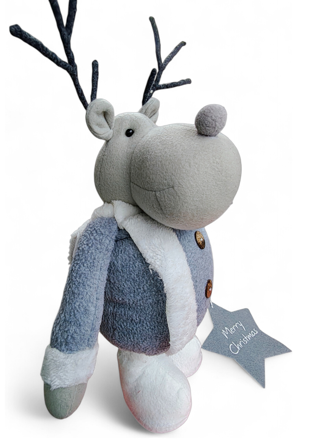 Мягкая игрушка Livarno Home Plush Soft Рождественский олень с телесопечными ногами 66 см Серый (7997) - фото 6 Мягкая игрушка Livarno Home Plush Soft Рождественский олень с телесопечными ногами 66 см Серый (7997) - фото 6