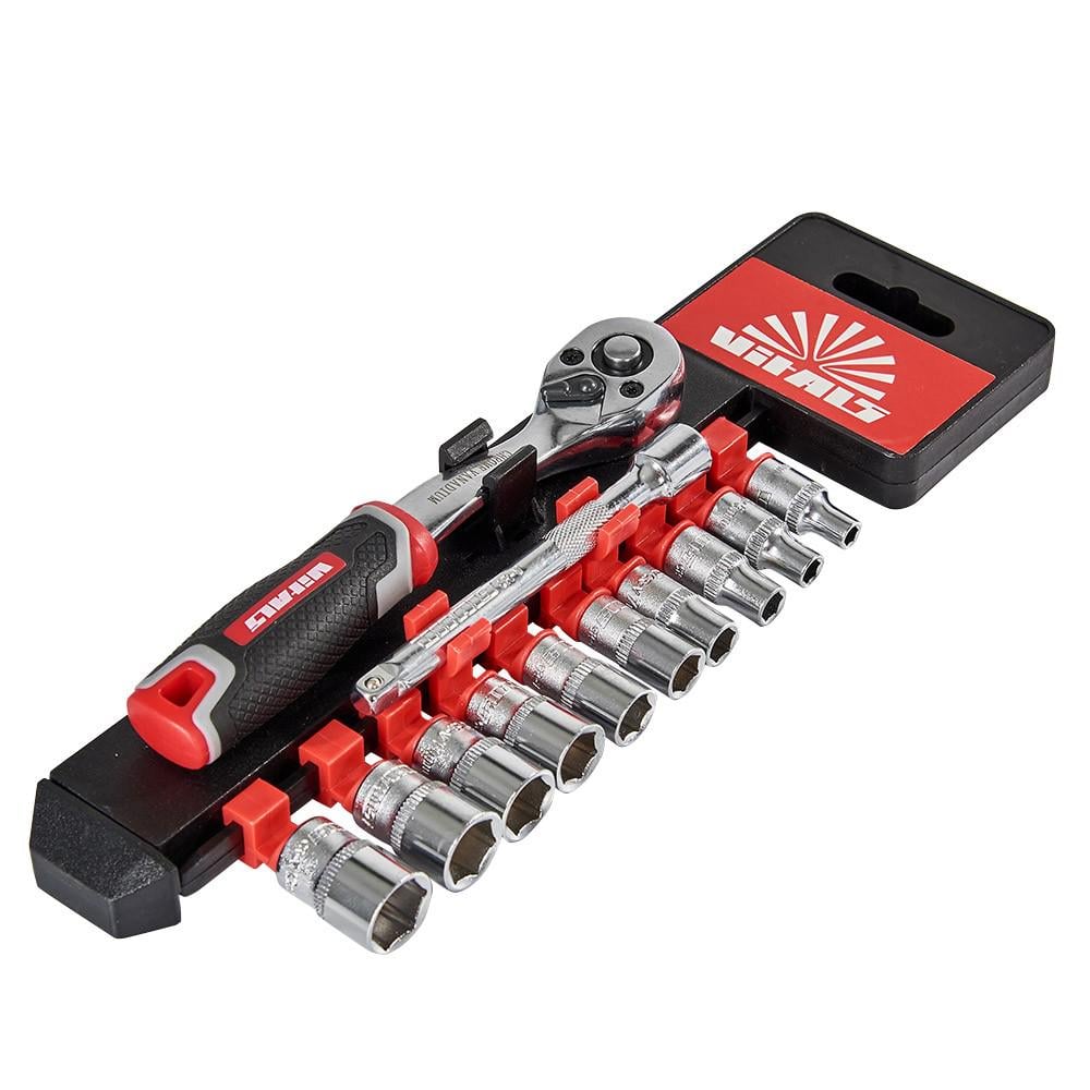 Набір головок торцевих з тріскачкою Vitals Master 1/4 (186172)