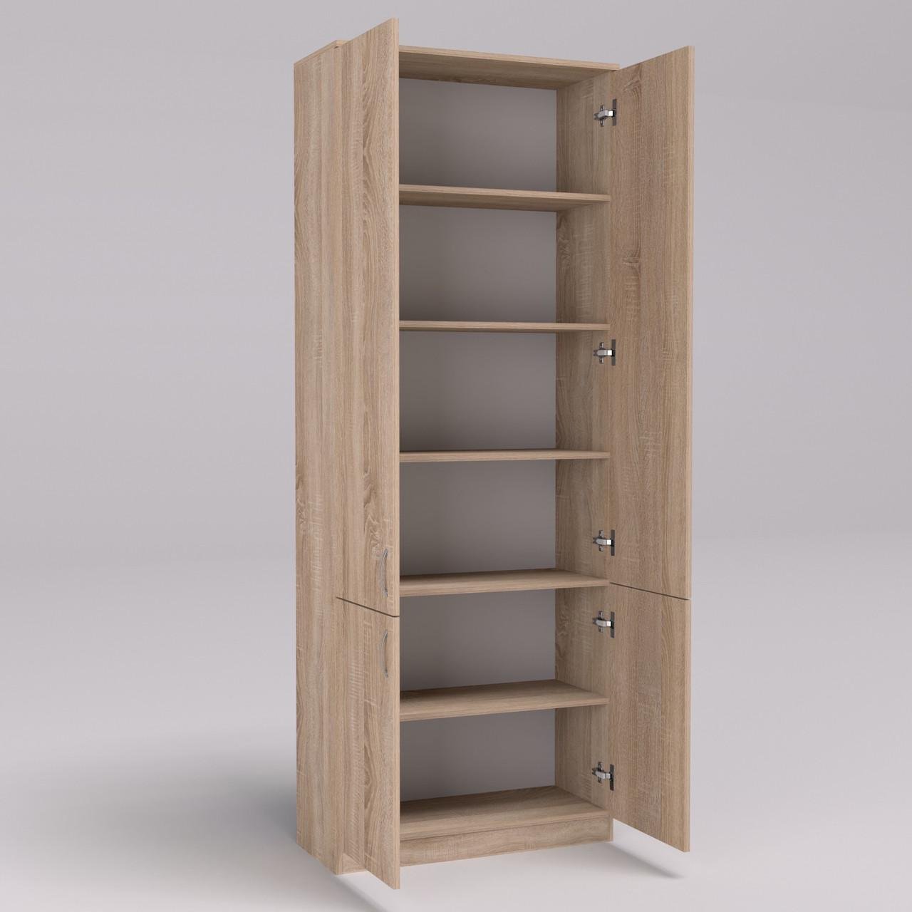 Шкаф распашный с 6 полками Континент ОШК 1 80х34х210 см Дуб сонома