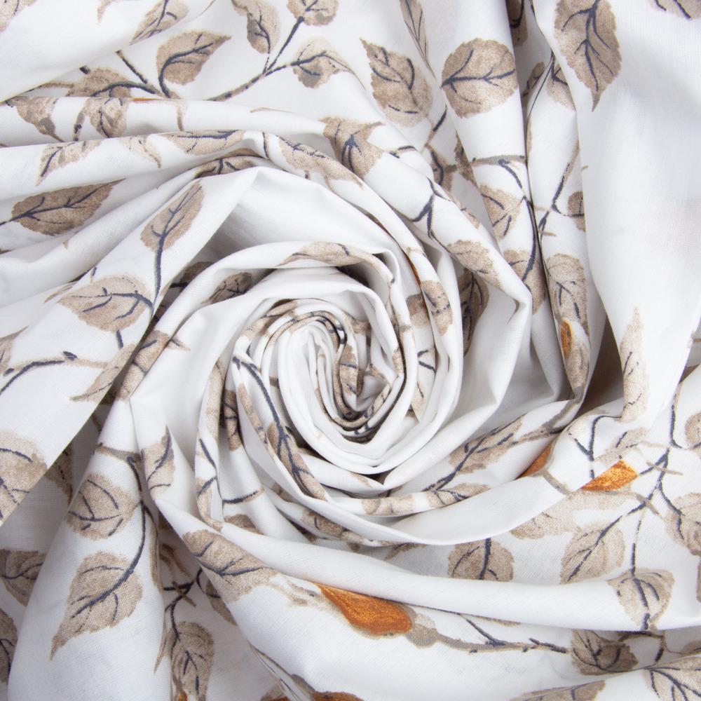 Ткань бязь ранфорс для постельного белья 10.27889/19 Шиповник 130 гр/м2 240 см Горчичный (25938)