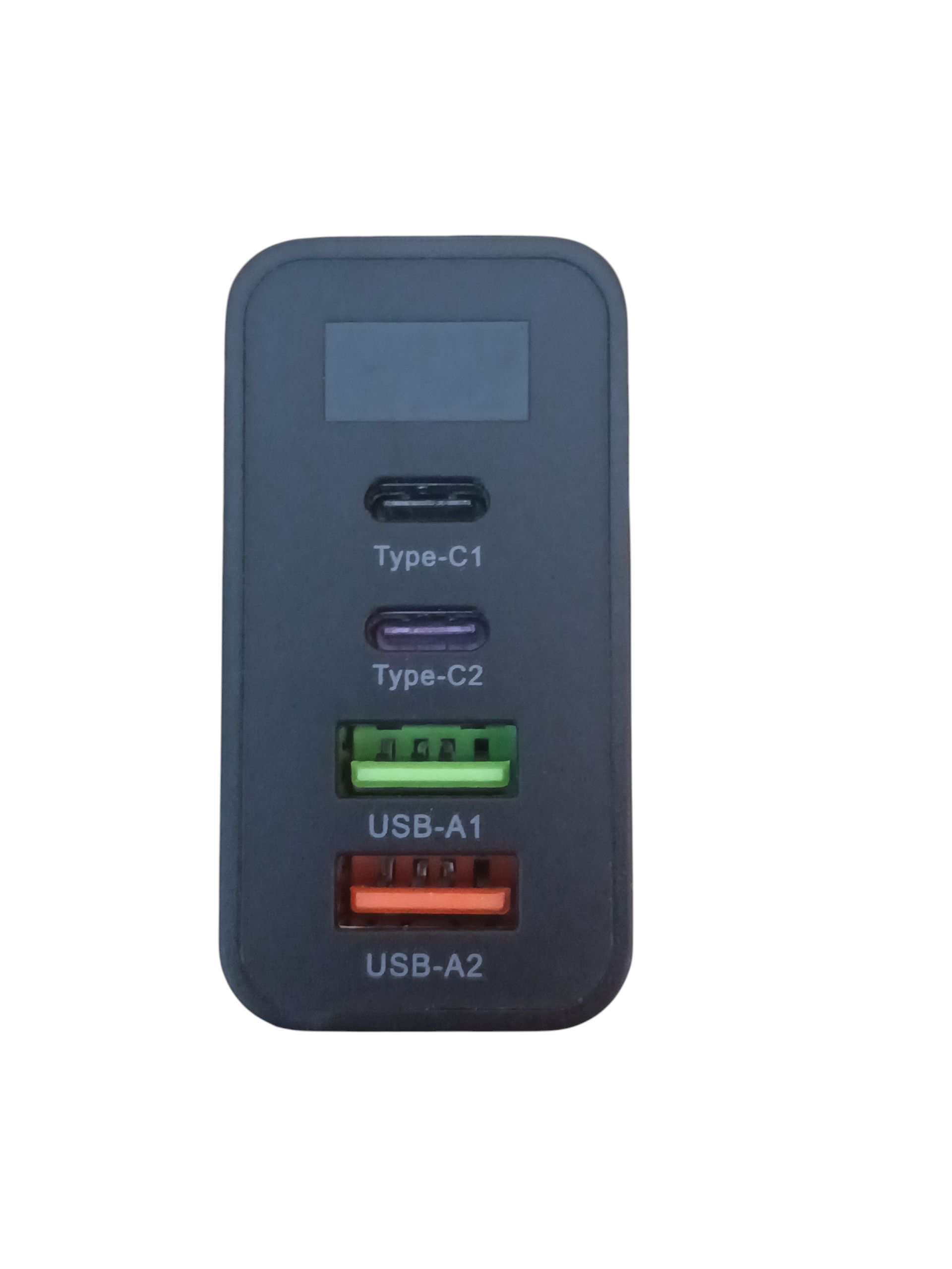 Пристрій мережевий зарядний на 4 порти 45 W/2-USB/2-PD з екраном Black - фото 4 Пристрій мережевий зарядний на 4 порти 45 W/2-USB/2-PD з екраном Black - фото 4