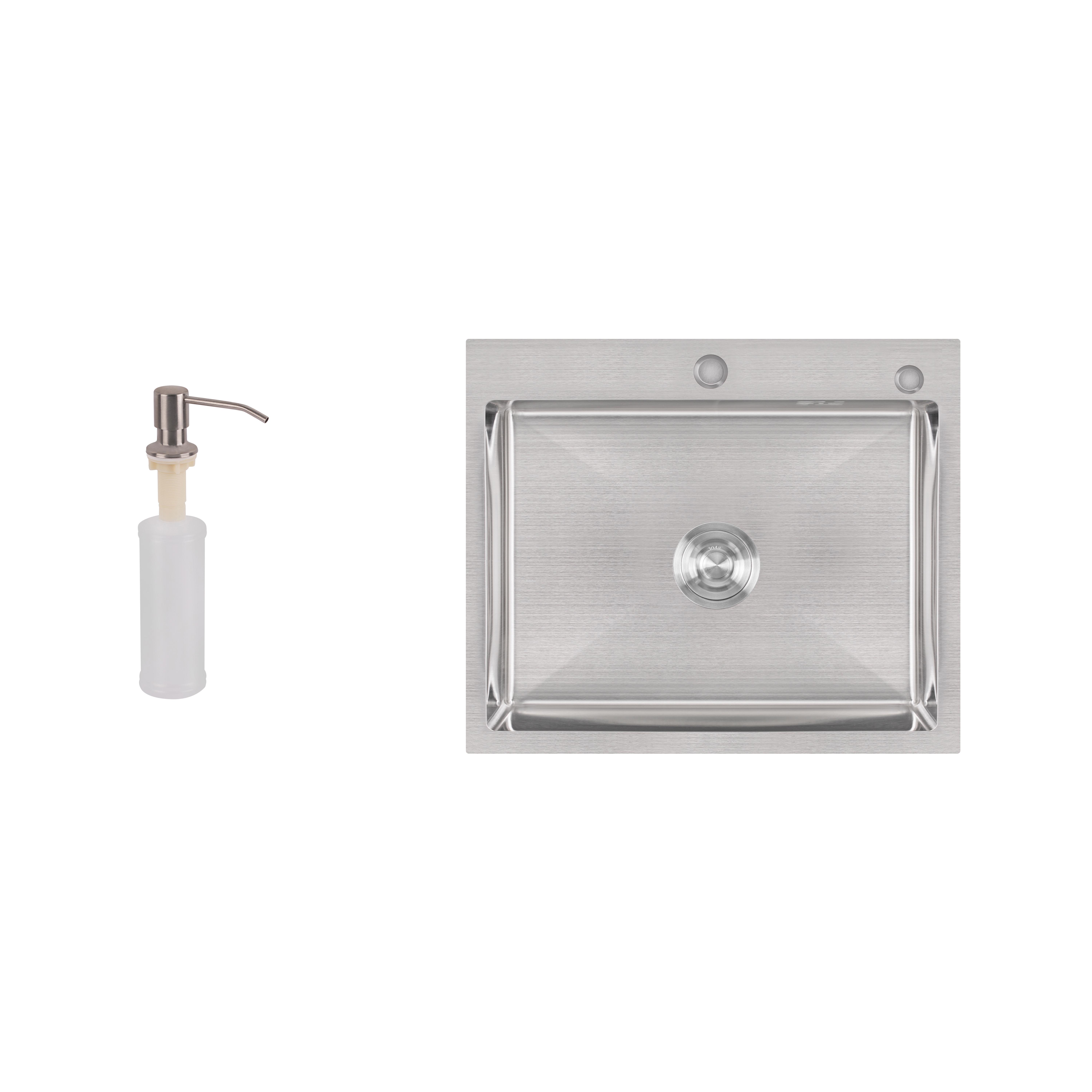 Набір Мийка для кухні H6050 3,0/1,0 мм Brush + дозатор для миючого засобу