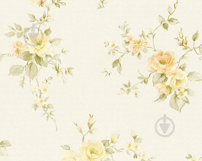 Виниловые обои A.S. Creation Romantico на флизелиновой основе Кремово-желтый (3723-21)