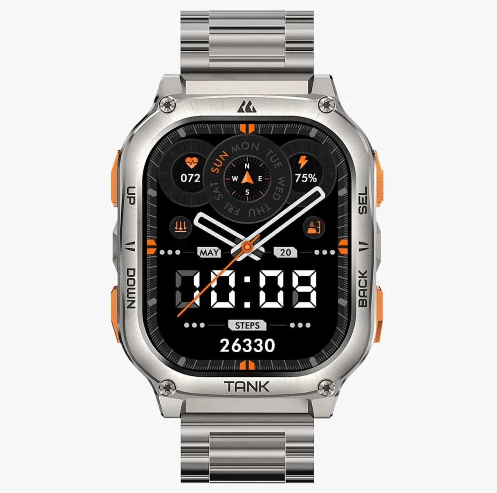Смарт-часы тактические Kospet Tank M3 Ultra Special Edition Silver — фото 8