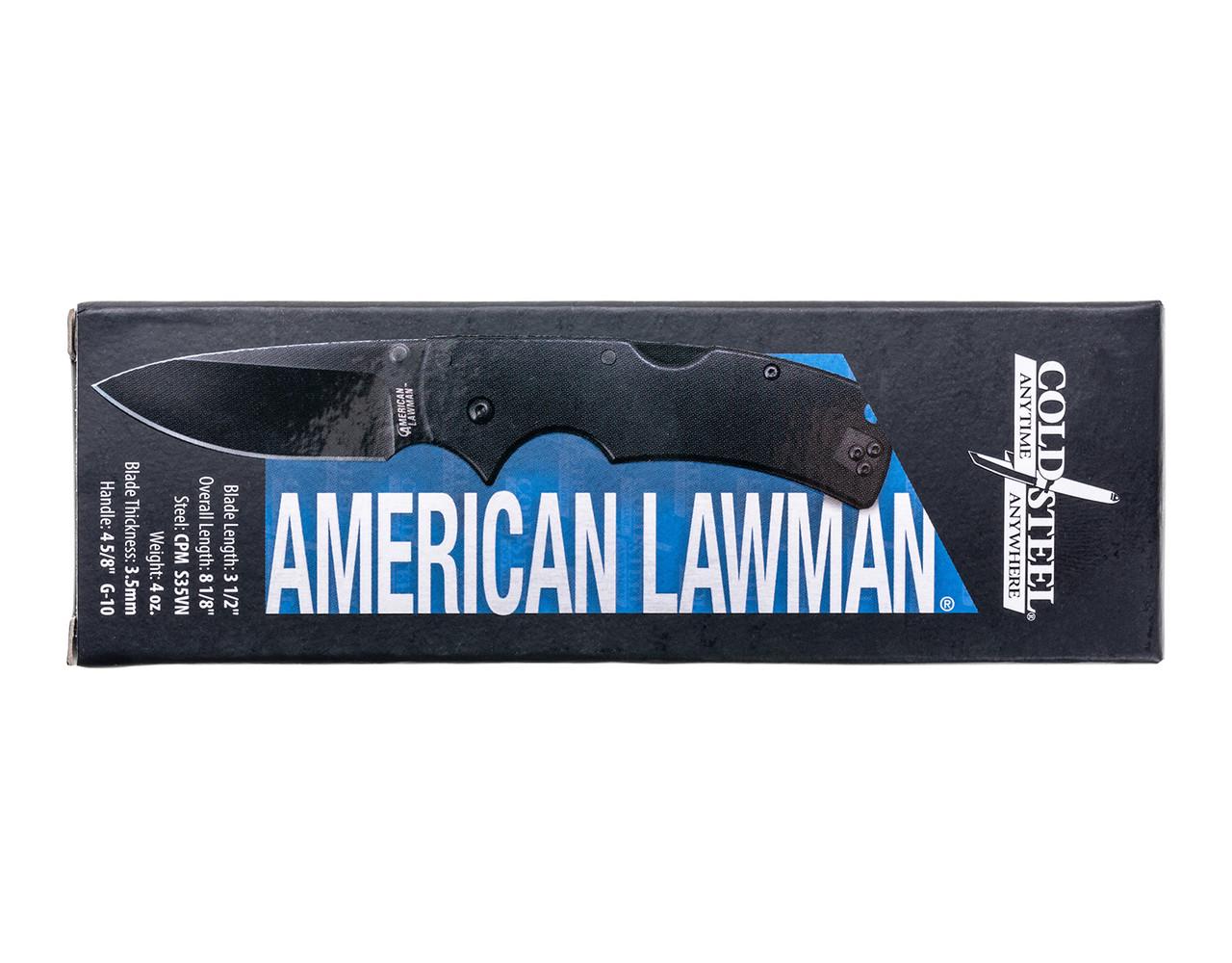 Ніж складаний Cold Steel American Lawman S35VN бойовий армійський (58B) - фото 6