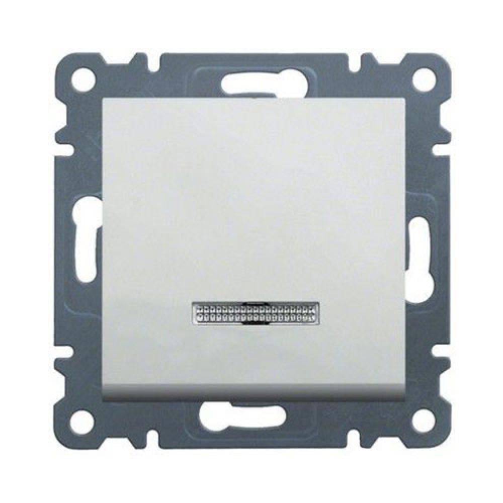 Выключатель одноклавишный с подсветкой Hager Lumina-2 WL0210 10АХ/230 В 1-полюсный Белый (10536)