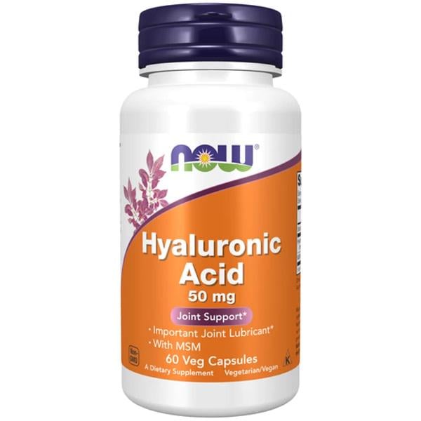 Гиалуроновая кислота NOW Foods Hyaluronic Acid 50 мг 60 Veg Caps