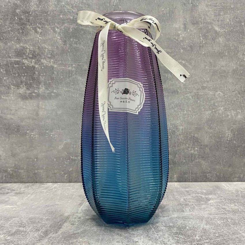 Ваза скляна CRYSTAL Alnita 210414-10 26,5 см Рожево-фіолетовий (1775764523)