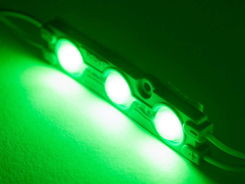 Модуль світлодіодний LEDUA 2835-3smd 12V IP65 1,5 Вт з лінзою Зелений (1607) - фото 4