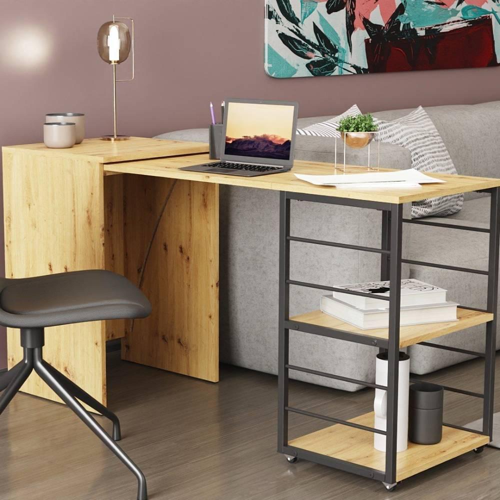 Стол-тумба трансформер Ferrum-decor Смарт 2/2 металл/ДСП 16 мм 750x1450x600 мм Черный/Дуб Артизан (FRD-105107) Стол-тумба трансформер Ferrum-decor Смарт 2/2 металл/ДСП 16 мм 750x1450x600 мм Черный/Дуб Артизан (FRD-105107)