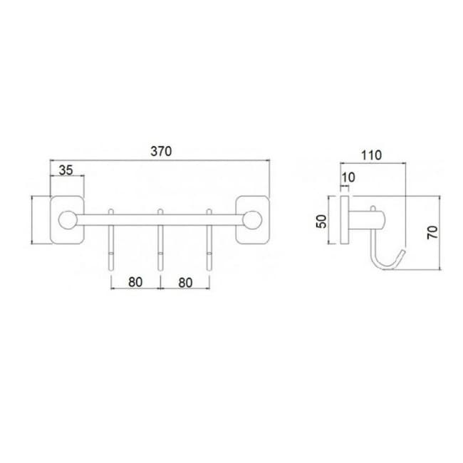 Держатель полотенец Q-tap Liberty ORO 1154-3 (VD00031735) - фото 2 Держатель полотенец Q-tap Liberty ORO 1154-3 (VD00031735) - фото 2