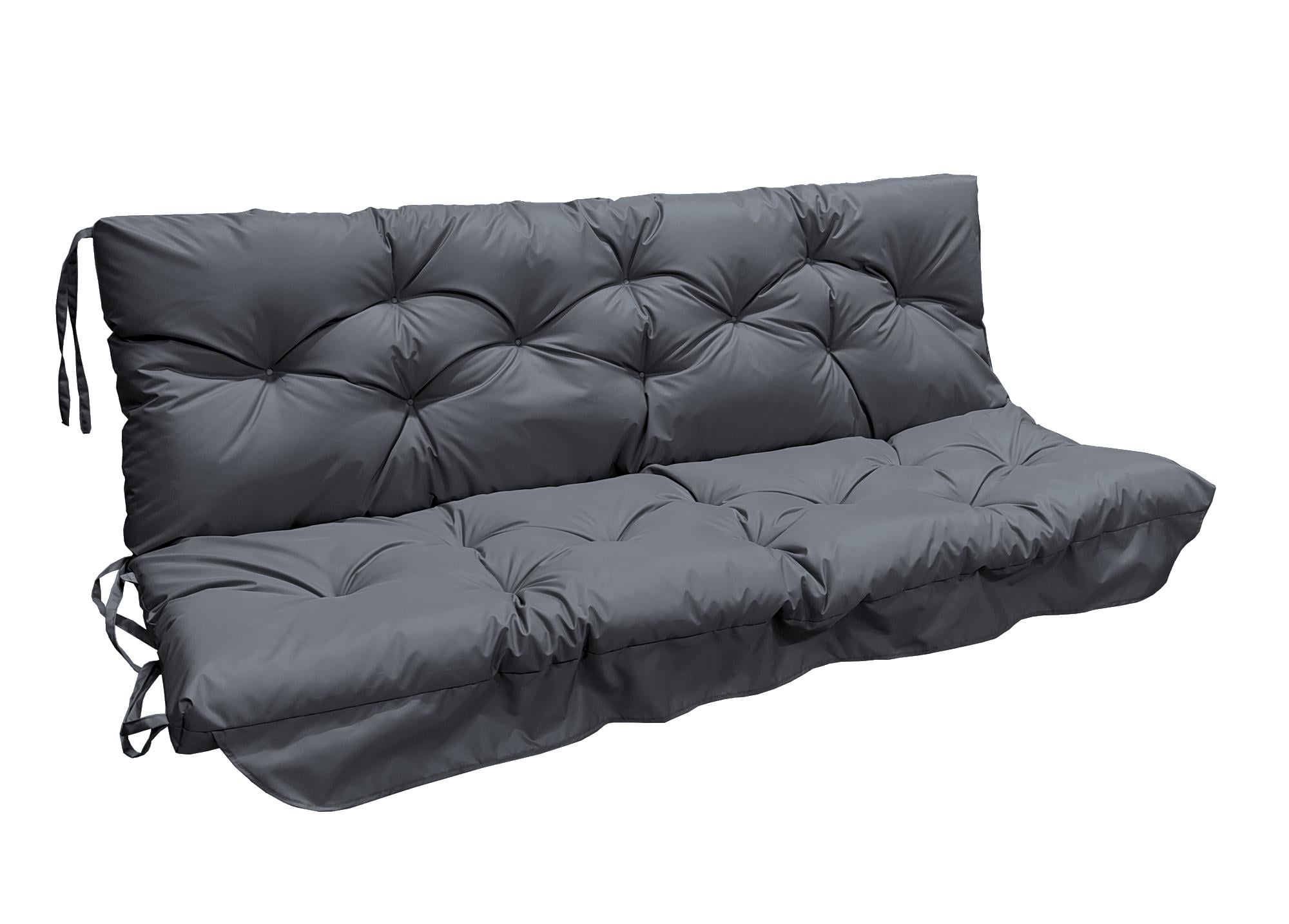 Матрас для качелей водоотталкивающий eGarden LOFT 170x110x8 см стеганый Темно-серый