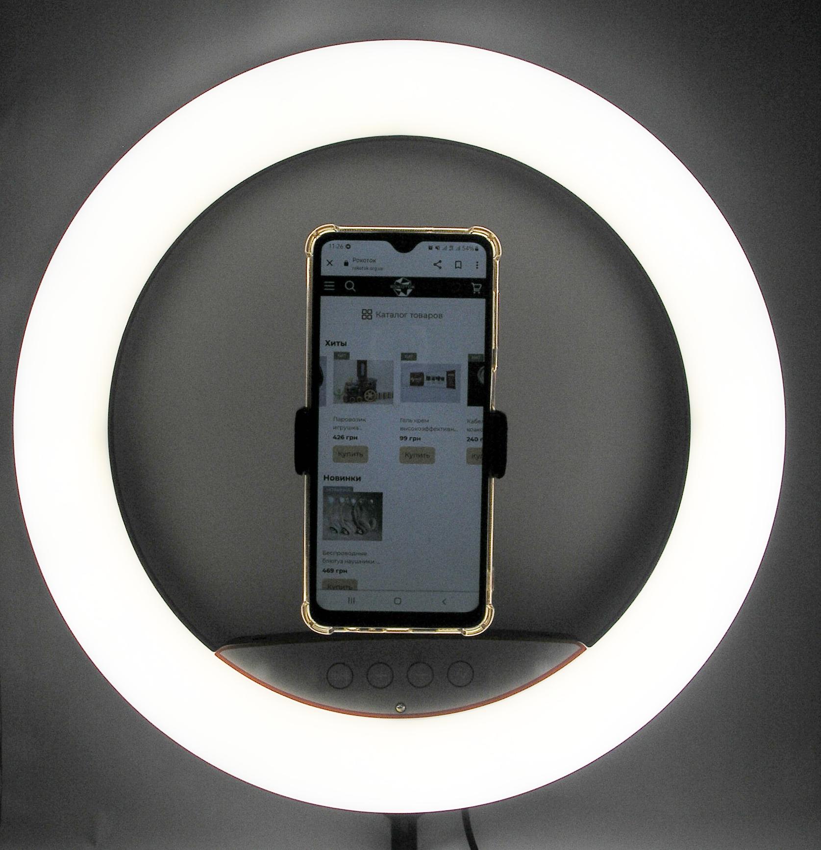 Лампа селфі кільцева 36 см з пультом для телефона та кріпленням під штатив LED (10690287) - фото 3 Лампа селфі кільцева 36 см з пультом для телефона та кріпленням під штатив LED (10690287) - фото 3