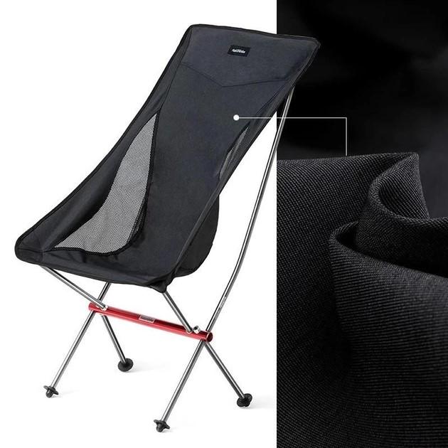 Крісло складне Naturehike YL06 Backrest Chair NH18Y060-Z Black (6927595733608) - фото 3