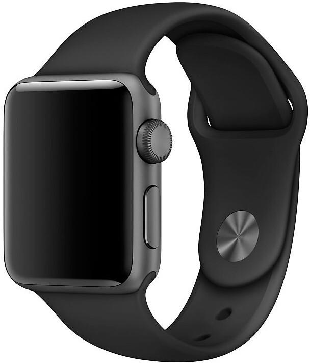 Силіконовий ремінець Band Sport Series Size M/L for Apple Watch 42/44/45/49mm, Black (чорний) (HC)