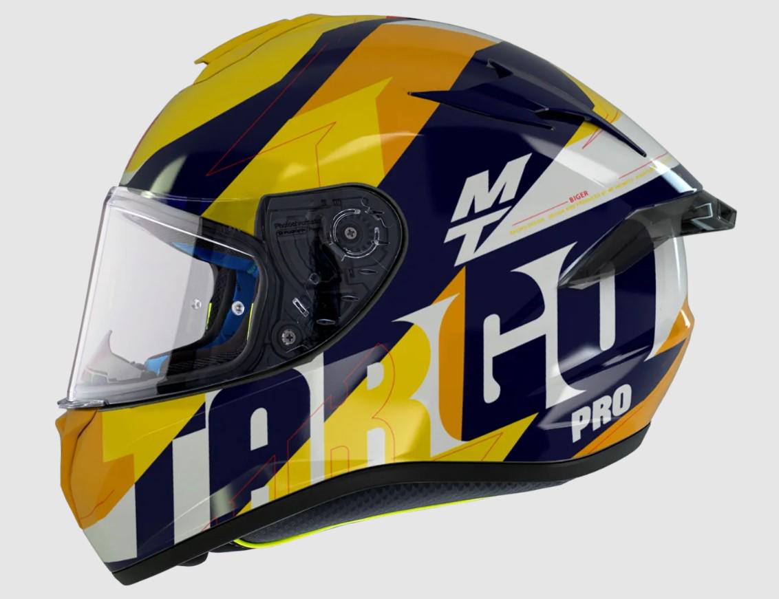 Мотошолом MT HELMETS TARGO PRO Biger C7 2XL Gloss Pearl Blue (26290) - фото 2