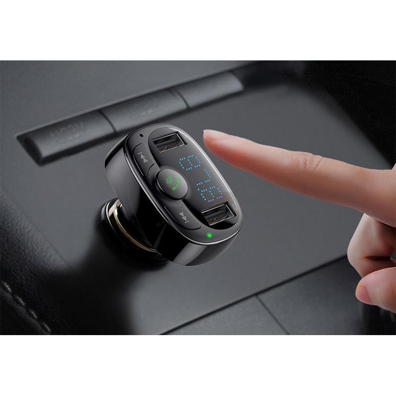 FM-трансмиттер Baseus T-Typed Bluetooth 2USB (CCTM-01) - фото 4