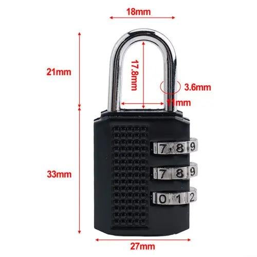 Замок навісний кодовий цинковий сплав 27 мм Black (2ae98513) - фото 2