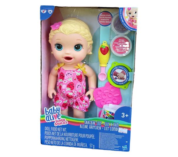 Інтерактивна лялька HASBRO Baby Alive Super Snacks Lily Смачні закуски (1873963019)