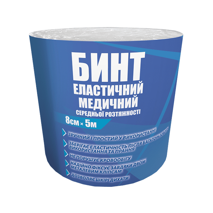 Бинт еластичний Тета 8 см х 5 м середньої розтяжності (6970531450275)