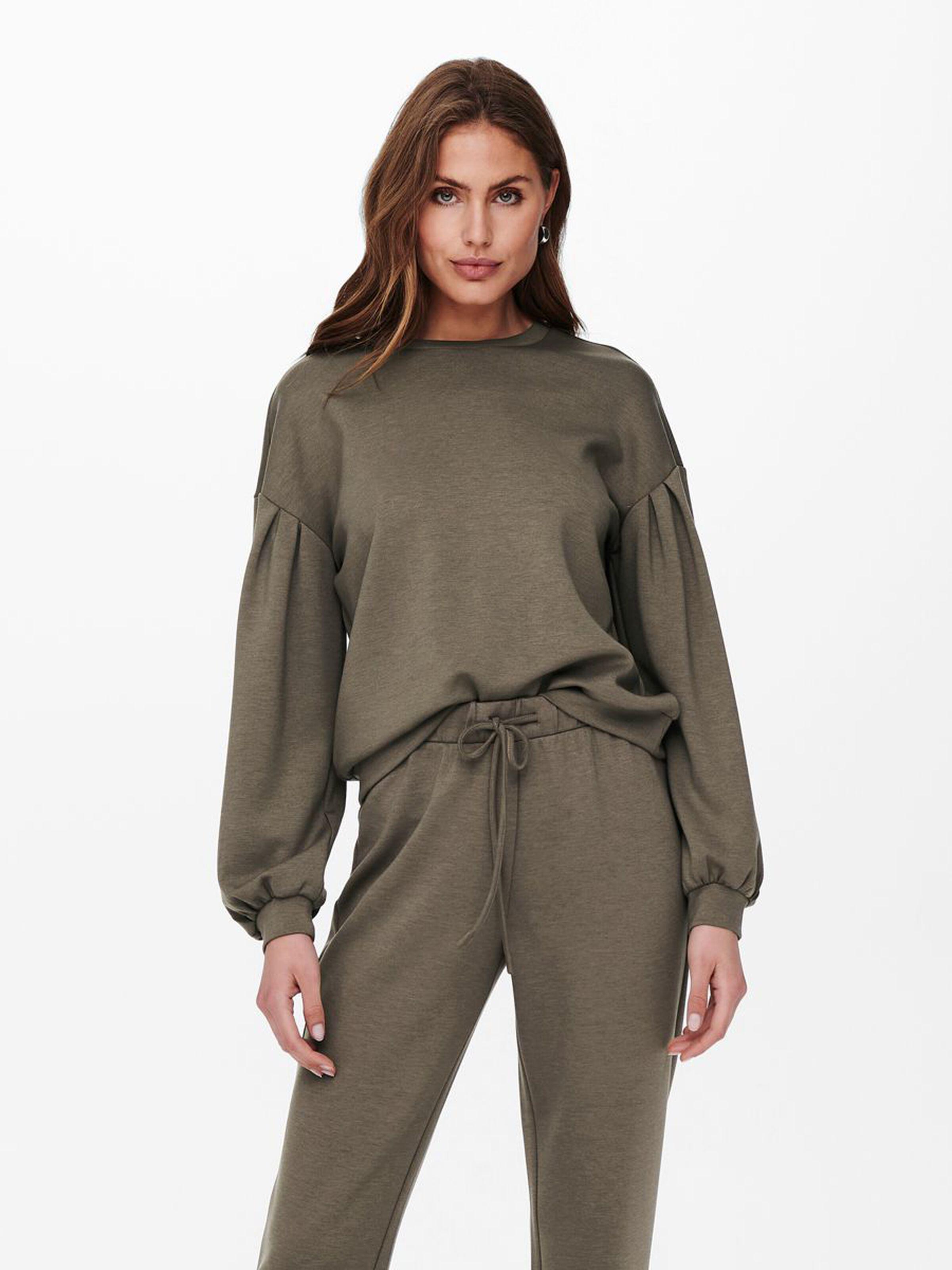 Свитшот женский Only 15233472 L Зеленый