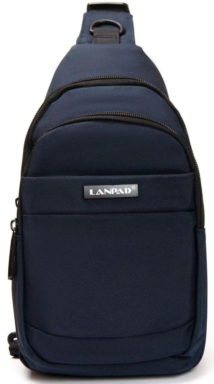 Сумка слінг чоловіча Lanpad тканинна Синій (LAN63746 blue)