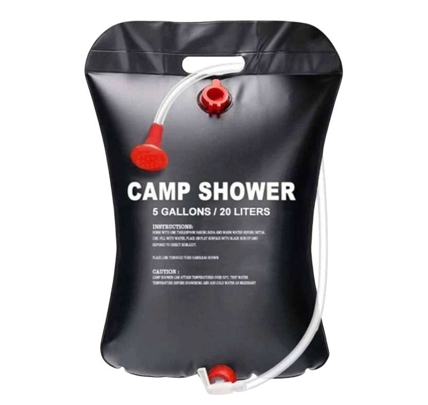 Душ літній туристичний переносний 20 літрів Camp Shower умивальник для дачі та кемпінгу похідний Чорний (155)