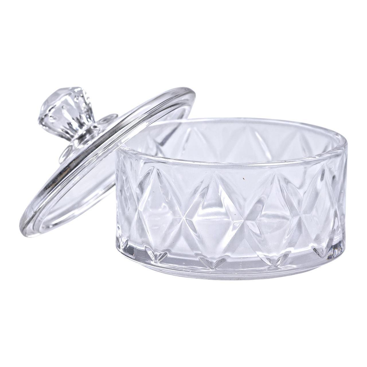 Конфетница с крышкой стеклянная HP-YH-20 Ø 10 см (A-033623) - фото 3 Конфетница с крышкой стеклянная HP-YH-20 Ø 10 см (A-033623) - фото 3