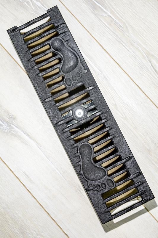 Комплект решетка KHLP чугунная водоотводная и лоток водоотводный сливной полимербетонный 498x136x15 мм