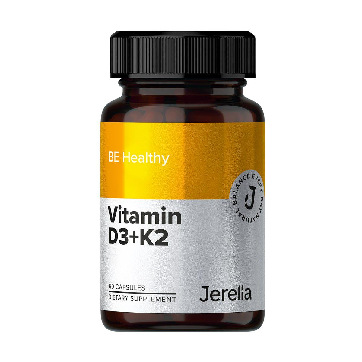 Вітамін D3+K2 Jerelia 60 капсул (09378) Вітамін D3+K2 Jerelia 60 капсул (09378)