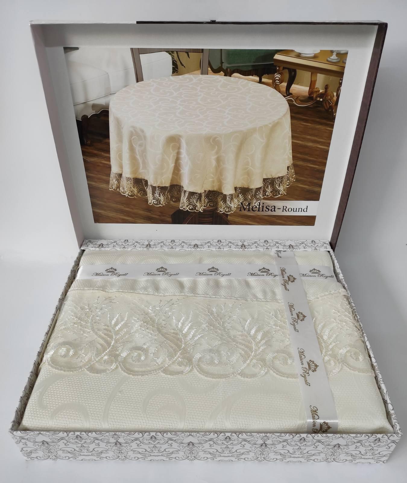 Скатерть Maison Royale 160 Q Melisa Cream (CN6799) Скатерть Maison Royale 160 Q Melisa Cream (CN6799)