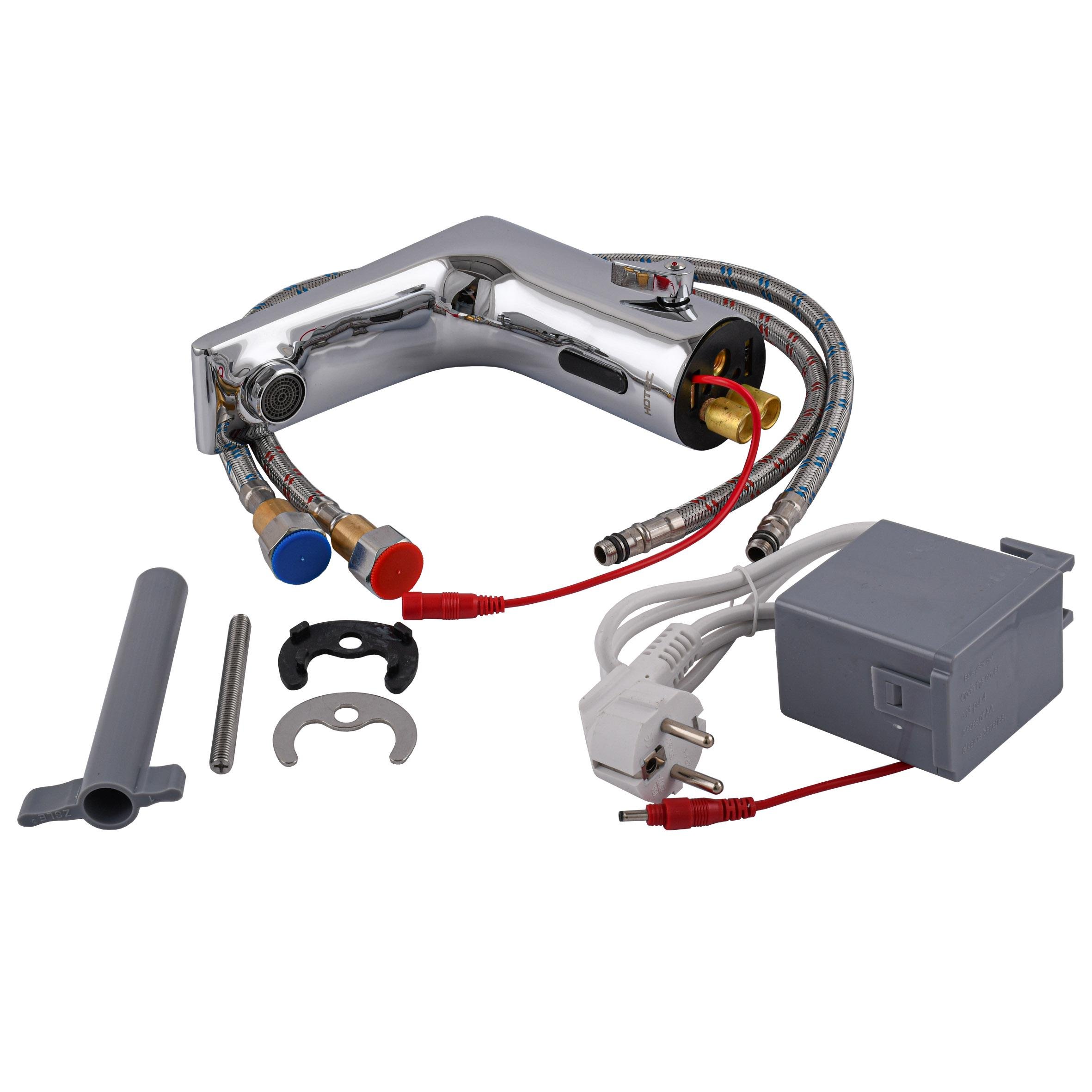 Смеситель сенсорный для умывальника HOTEC 19.117-DC/AC 220V/6V с трансформатором (000030273) - фото 2