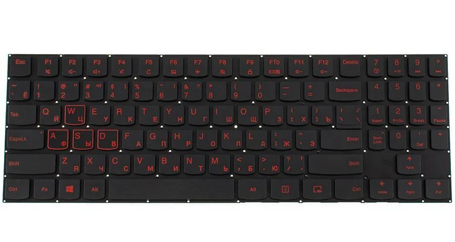 Клавиатура для ноутбука Lenovo IdeaPad Y520-15IKBM Черный (182665)