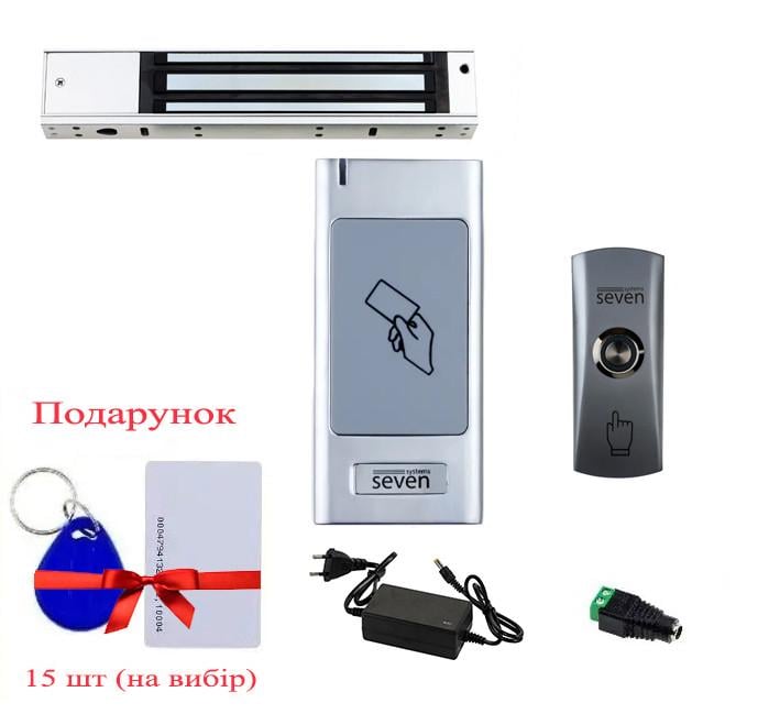 Комплект контролю доступу SEVEN KA-7804 з магнітним замком для металевих дверей (KA7804) - фото 8